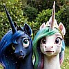 frith: Realistic My Little Pony Luna and Celestia via generative software (MLP EZ Make Luna and Celestia)