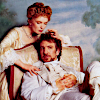 kalypso: Lindsay Duncan, as the Marquise de Merteuil, leaning over Alan Rickman, as the Vicomte de Valmont, who is reclining on a chaise longue (Merteuil/Valmont)
