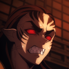 tropicsbear: Close up of Kyougai from Kimetsu no Yaiba looking angry (KnY: Kyougai angry)