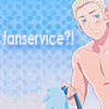 tropicsbear: Shirtless Germany from Hetalia with a water hose and the word "fanservice?!" beside him (Hetalia: Shirtless Germany)