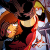 linky: Harlock and Maya reaching out to each other. (Leijiverse: Mayalock - Reach)