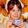sanguinity: Amanda Root as Anne Eliot from Persuasion 1995, enjoying a cup of tea (Persuasion - Anne with Tea)