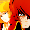 linky: Maya and Harlock's faces. (Leijiverse: Mayalock - Fade 2)