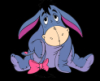 aelfgyfu_mead: Eeyore from Winnie-the-Pooh, a stuffed donkey, on a black background (Eeyore)