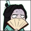 lunafleurette: Shen Yuan, covering his face with his fan, appalled. (shen yuan)