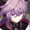 flatwoodsdaemon: purple haired boy with horns, durin from genshin impact (Durin)