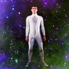 luminousdaze: Flight of the Conchords, Jemaine dressed in a shiny spandex bodysuit, from the "Bowie in Space" scene (TV comedy #2)