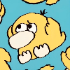mesona: confused cartoon duck (psyduck)