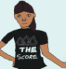 overanalyzer: An image of Irene/Cold Shoulder from Villains Code wearing a The Score T-Shirt (Cold Shoulder, Irene)