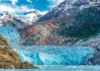 beanside: A blue shelf of ice between two mountains. Dawes Glacier (Dawes Glacier)