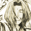 hokuton_punch: A manga panel of Kami-sama from Saiyuki with a big cute smile. (saiyuki kami-sama smile)