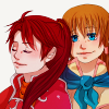 sarajayechan: Mist smiling as a sleeping Jill leans against hr ([FE Tellius] Jill/Mist)