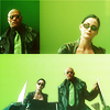luminousdaze: The Matrix, Morpheus & Trinity [by tiptoetwirl] (Movies Sci-Fi #2)