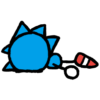 i_like_the_stars: A doodle of Sonic lying facedown (STH Sonic Facedown)