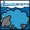 mekare: a sleeping blue sheep under the Dreamwidth logo (Default)