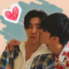 odd_echoes: Solar kissing Pobmek on the Cheek from "Love You Teacher" (PerthSanta Cheek Kiss)