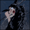 zarla: the evil queen from snow white in her old lady disguise laughing in the rain (how old are you)