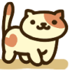samcybercat: Sticker from Neko Atsume (Peaches)