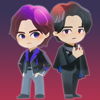 spaminaweekend: Spanner and Minato chibis next to each other over a red and purple gradient. (Spamina)