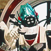 linky: Zerorider holding up a tea cup. (Zeztz: Zero - Tea)