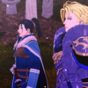 sarajayechan: Dimitri and Felix somberly looking up at the stars as they reflect on a tragedy ([FEW3H] Dimitri/Felix)