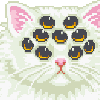 casket: many-eyed, white-haired pixel cat gif (pretty odd ;)