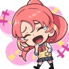 arimamary: shinohara raika laughing with her mouth open (raika-laugh)