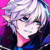 asuraid: Dreadlord from the game Elsword, on a pink background. (dreadlord)