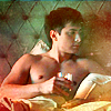 immortalje: Shane Hollander in bed holding a glass of vodka ([hr] shane : drink)