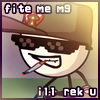 magelinlin: Ace Apex wearing pixel sunglasses and smoking, captioned "fite me m9, ill rek u" (EPICMLGLOLOLOL)