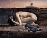 feed_your_muse: Kneeling woman with Ravens (Palencar)