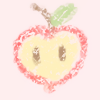 aurora_boreapples: Poorly drawn apple slice on a pink background. (Default)
