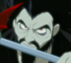 eff_ess_oe: Screenshot of Professor Gill from the Kikaider anime grinning evilly and holding a flute just below his mouth. (Default)