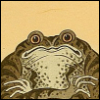 abelian: Ohara Koson, Sumō-wrestling toads (c. 1930), detail (koson-sumo-frog)