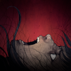 sheliak: Maika Halfwolf, mouth open to scream or devour. (maika: maw)