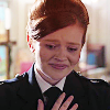 thisbluespirit: peggy button from sister boniface, hand on her heart (sister b - peggy)