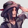 worldlinevirus: Brain, holding hat to head, looking up, and smiling (Default)