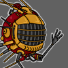 baylock: A red and gold eyebot with arms, waving (Default)