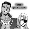 shanaqui: Raijin and Fujin from Final Fantasy VIII. Text: got your back. ((RaijinFujin) Got your back)