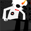 seeing_idawg: Mutant Dave Strider, looking expressionlessly to the ground. ([mutie] Dave: Consider.)