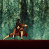 eisen: Ty Lee (landing on her feet). (the image is no image.)