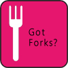 willow: Fork symbol from public sign. Text: Got Forks? (Racism: Got Forks?)