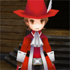 arcing_light: Arc standing in a ship in red mage outfit (Listening and lost - Red Mage)