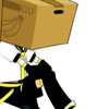 roadrolling: (life is sad with a box on your head)