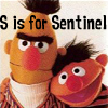 mab_browne: Jim and Blair are just like Bert and Ernie - really.  Text reads S is for Sentinel. (S is for Sentinel)
