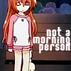 rynia: vita holding a teddy bear ; text: "not a morning person" ([nanoha] can i has coffee?)