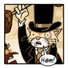sqbr: A cartoon cat saying Ham! (ham!)