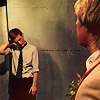 kindkit: The Fifth Doctor looks at Turlough from a distance. (Doctor Who: Five and Turlough distant)