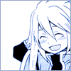 arabesque: Tales of Symphonia: Genis laughing sheepishly with his hand behind his head (About that! Funny story...)