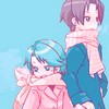 staplerkun: (matching scarves.)